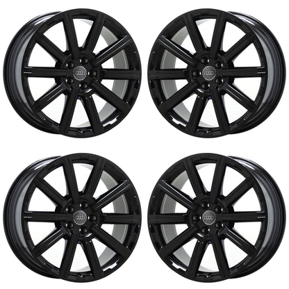 20" Audi Q7 Gloss Black wheels rims Factory OEM Set 58988