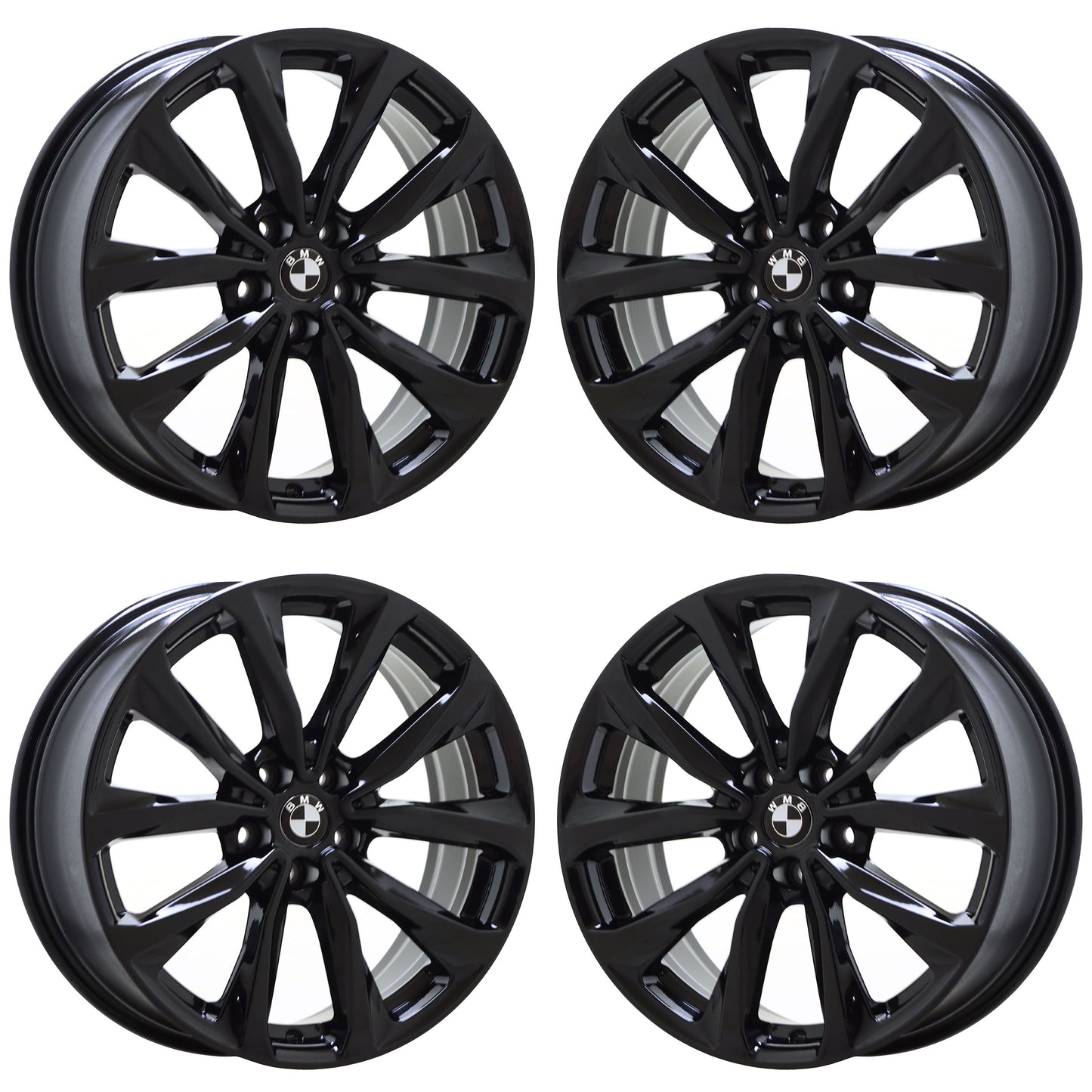 19" BMW X3 X4 Gloss Black wheels rims Factory OEM set 86351 EXCHANGE