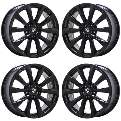 19" BMW X3 X4 Gloss Black wheels rims Factory OEM set 86351 EXCHANGE