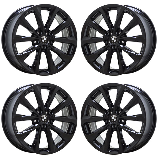 19" BMW X3 X4 Gloss Black wheels rims Factory OEM set 86351 EXCHANGE