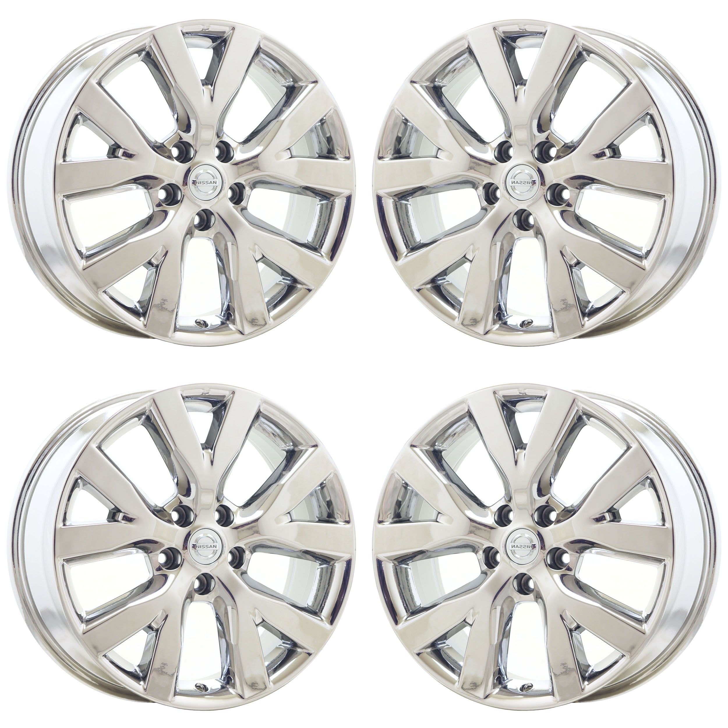 18" Nissan Murano Bright Chrome wheels rims Factory set 2011-2014 62562 EXCHANGE