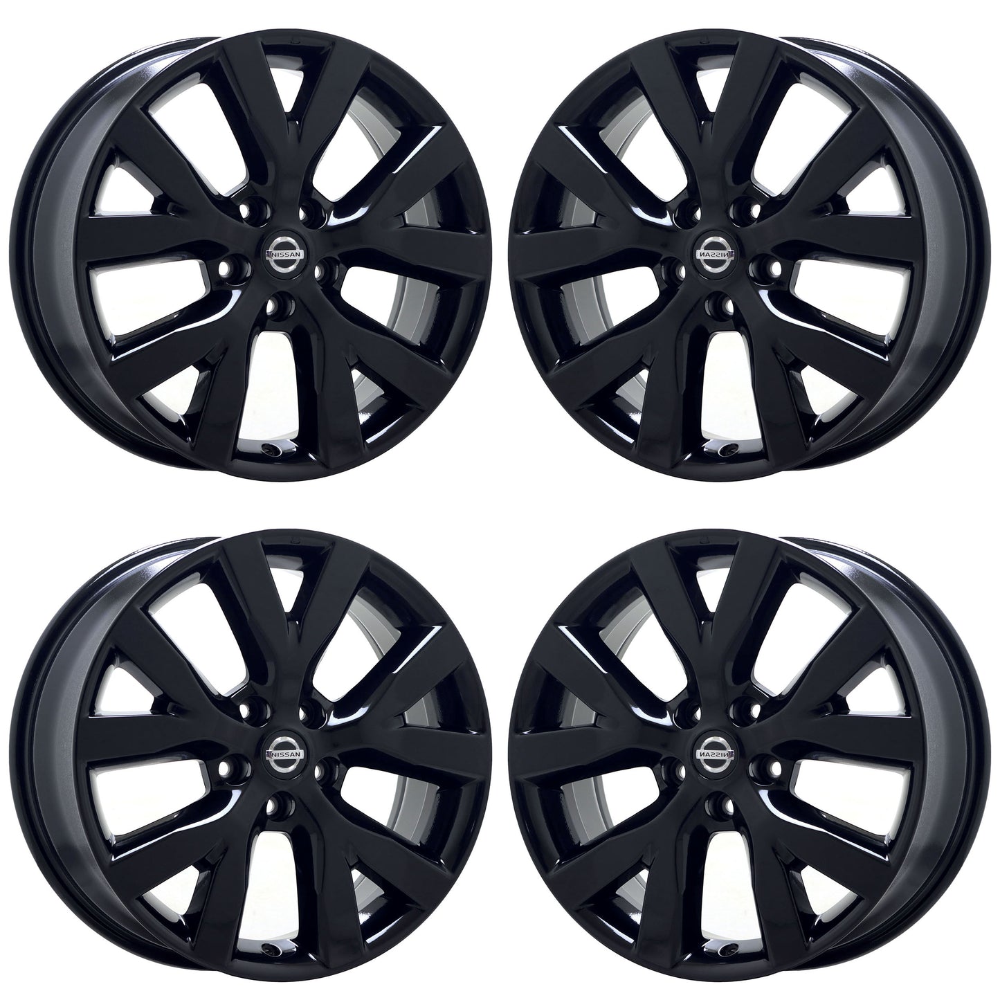 18" Nissan Murano Gloss Black wheels rims Factory OEM set 62562