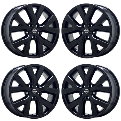 18" Nissan Murano Gloss Black wheels rims Factory OEM set 62562