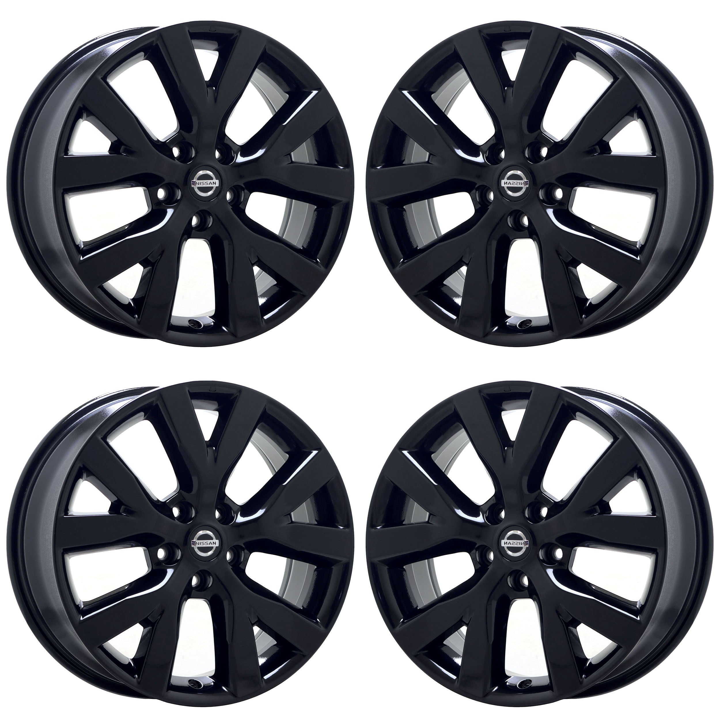 18" Nissan Murano Gloss Black wheels rims Factory OEM set 62562