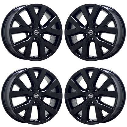18" Nissan Murano Gloss Black wheels rims Factory OEM set 62562