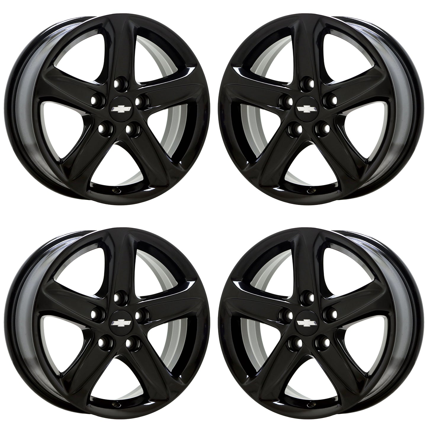 16" Chevrolet Malibu Gloss Black wheels rims Factory OEM set 5885