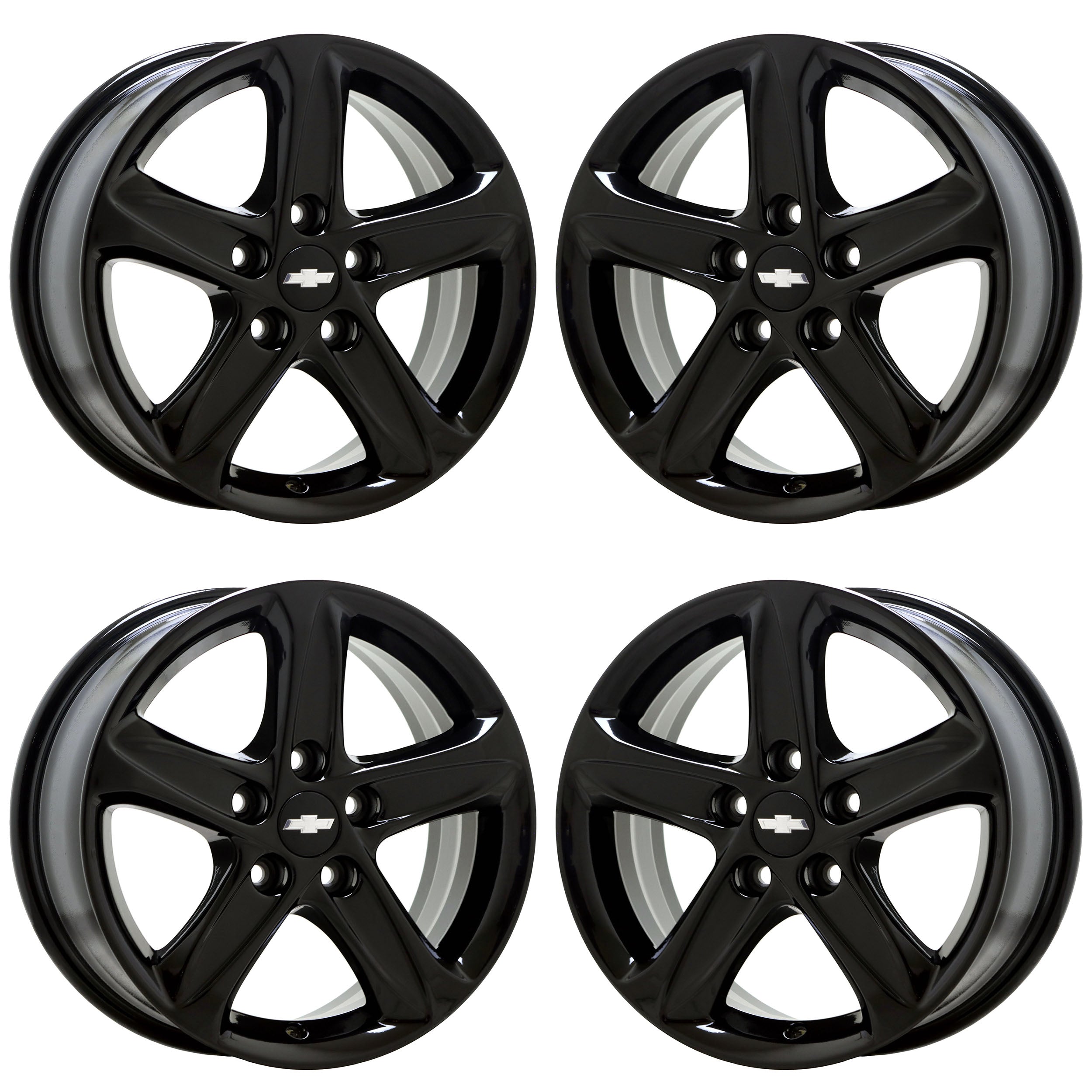 16" Chevrolet Malibu Gloss Black wheels rims Factory OEM set 5885