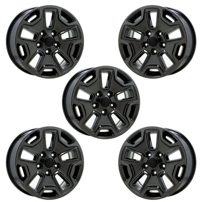 17" Jeep Wrangler Black Chrome wheels rims Factory OEM Set5 9118 EXCHANGE