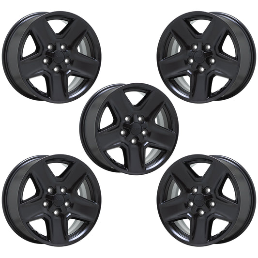 17" Jeep Gladiator Satin Black wheels rims Factory OEM 9235 set 5 EXCHANGE