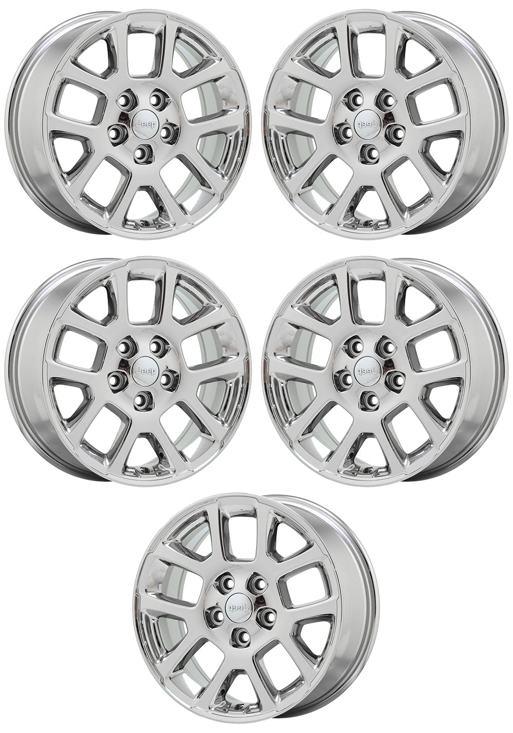 18" Jeep Gladiator Bright Chrome wheels rims Factory OEM 2020-2023 set5 9241