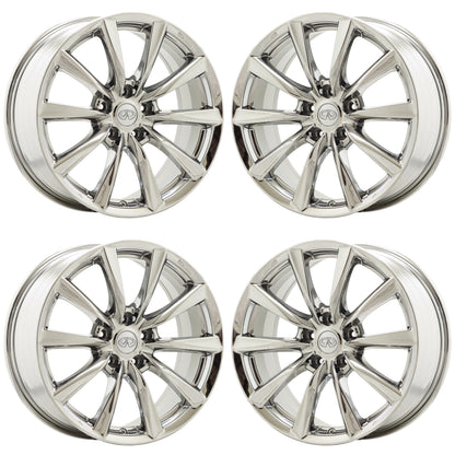 18" Infiniti G37 Q60 Bright Chrome wheels rims Factory OEM set 73742 EXCHANGE