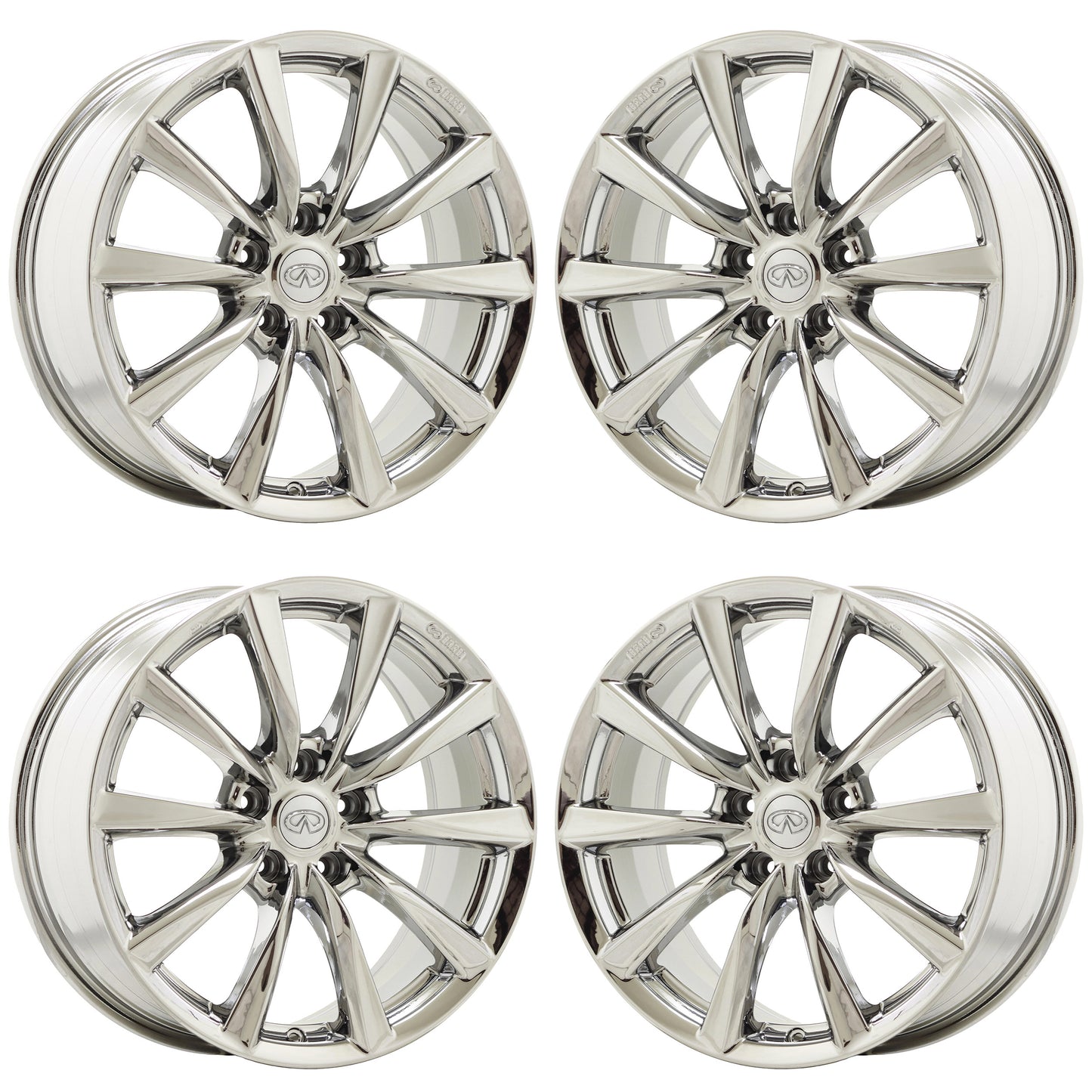 18" Infiniti G37 Q60 Bright Chrome wheels rims Factory OEM set 73742