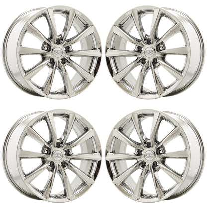 18" Infiniti G37 Q60 Bright Chrome wheels rims Factory OEM set 73742