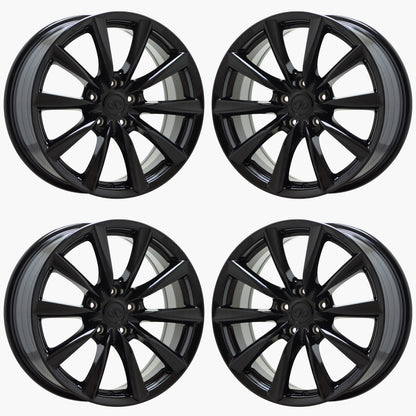 18" Infiniti G37 Q60 Gloss Black wheels rims Factory OEM set 73742 EXCHANGE