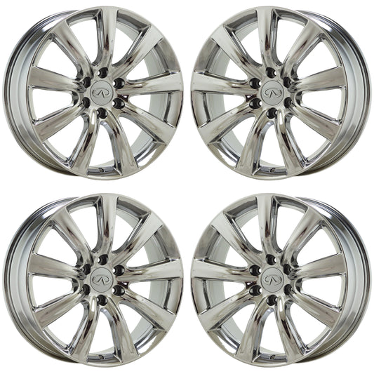 22" Infiniti QX56 QX80 Bright Chrome wheels rims Factory OEM set 73729