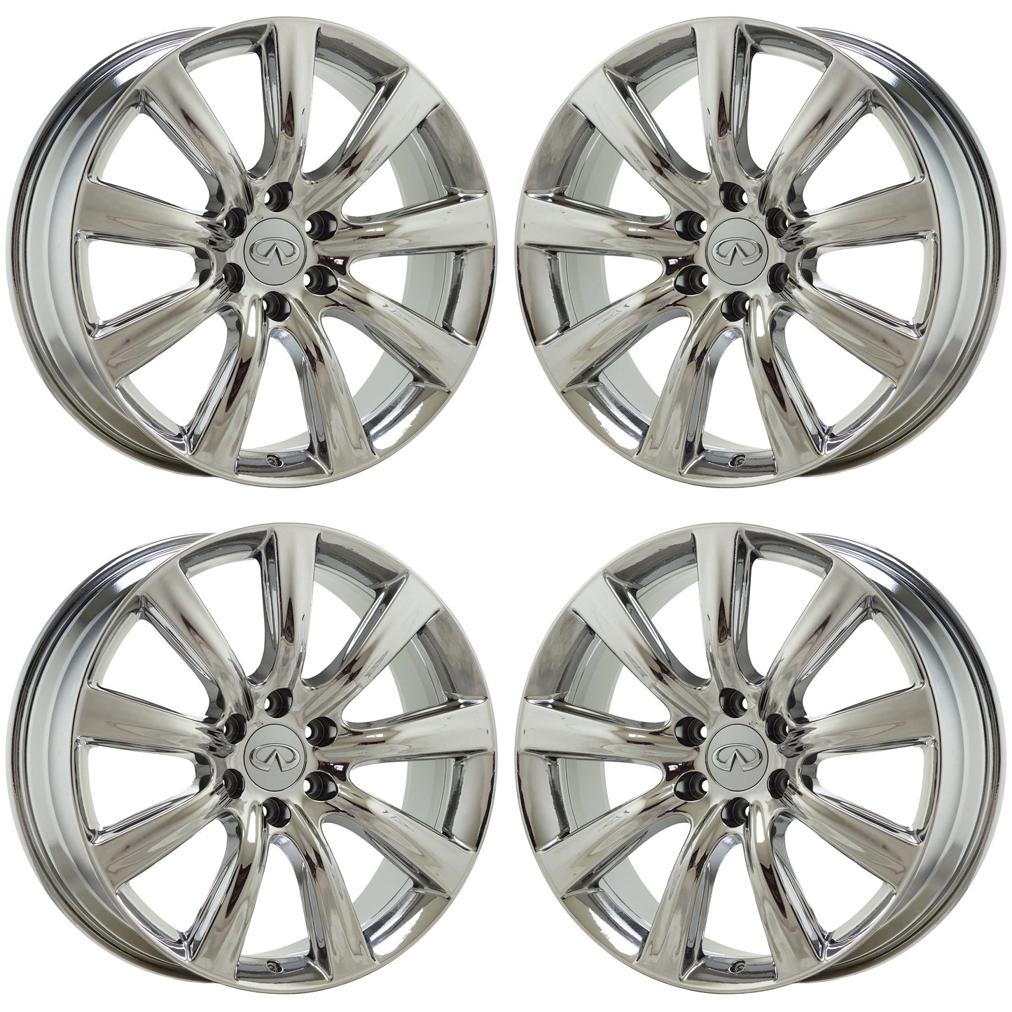22" Infiniti QX56 QX80 Bright Chrome wheels rims Factory OEM set 73729 EXCHANGE