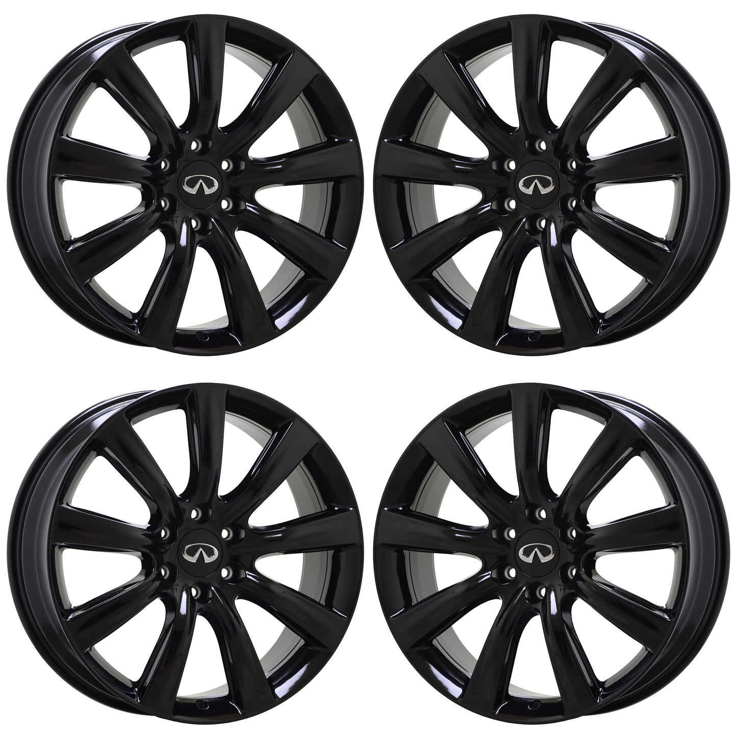 22" Infiniti QX56 QX80 Gloss Black wheels rims Factory OEM set 73729