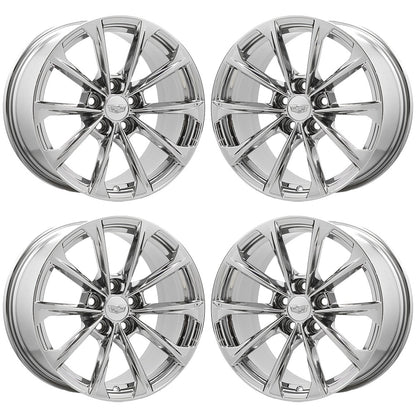 18" Cadillac CT4-V BlackWing ATS-V Bright Chrome Wheels Factory OEM 14051 14052