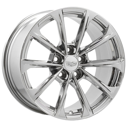 18" Cadillac CT4-V BlackWing ATS-V Bright Chrome Wheel Factory OEM 14051 (Front)