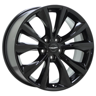 18" Chrysler 200 Gloss Black wheels rims Factory OEM 2015-2017 set 2516