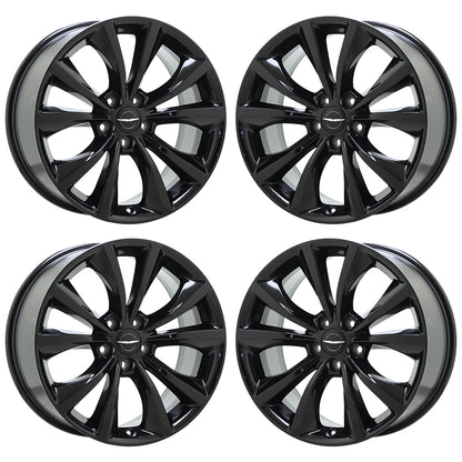 18" Chrysler 200 Gloss Black wheels rims Factory OEM 2015-2017 set 2516 EXCHANGE