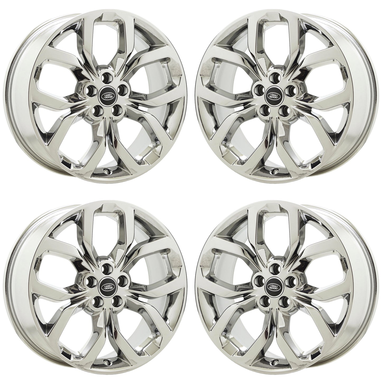19" Land Rover Discovery Sport Bright Chrome wheels rims OEM set 72262 EXCHANGE