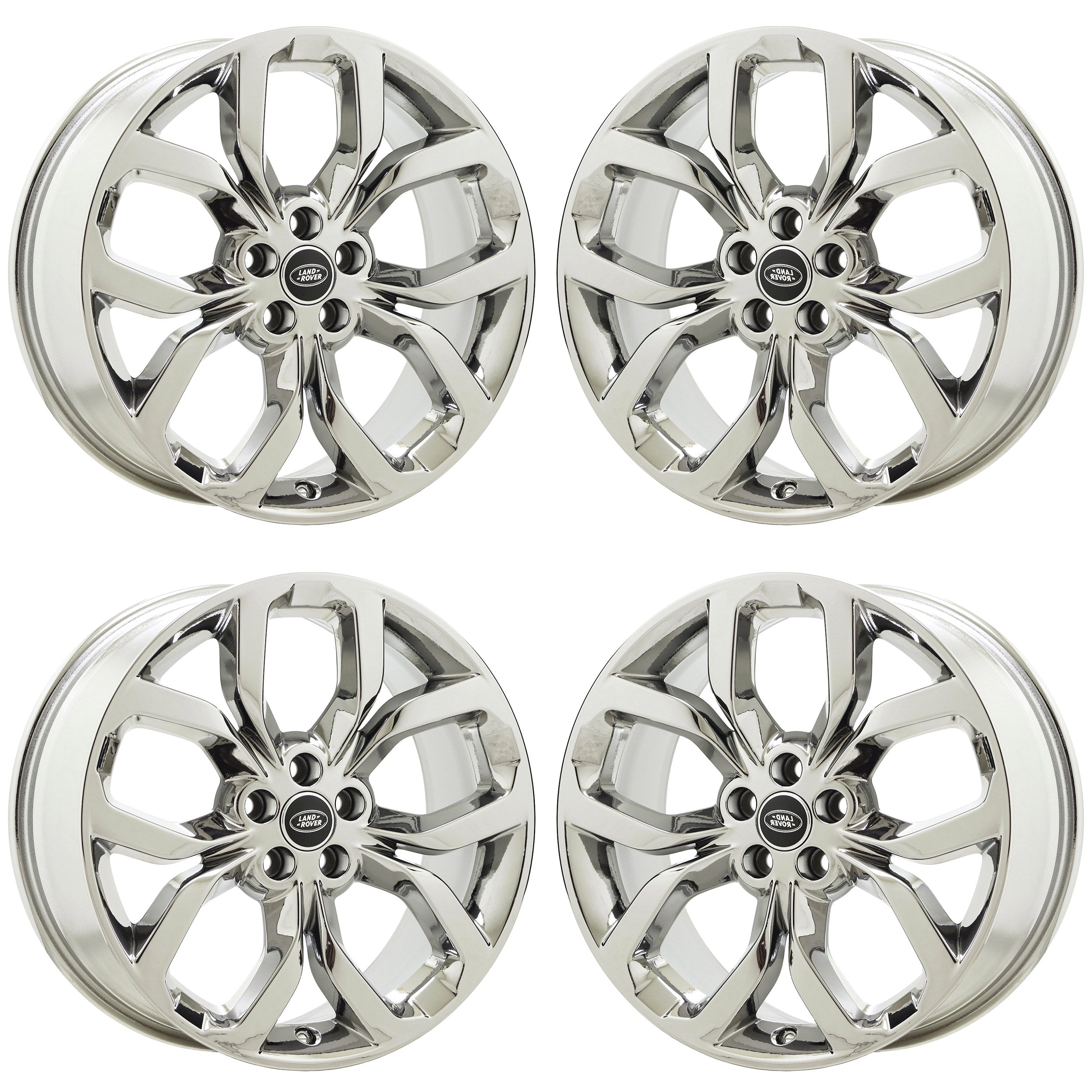19" Land Rover Discovery Sport Bright Chrome wheels rims OEM set 72262 EXCHANGE