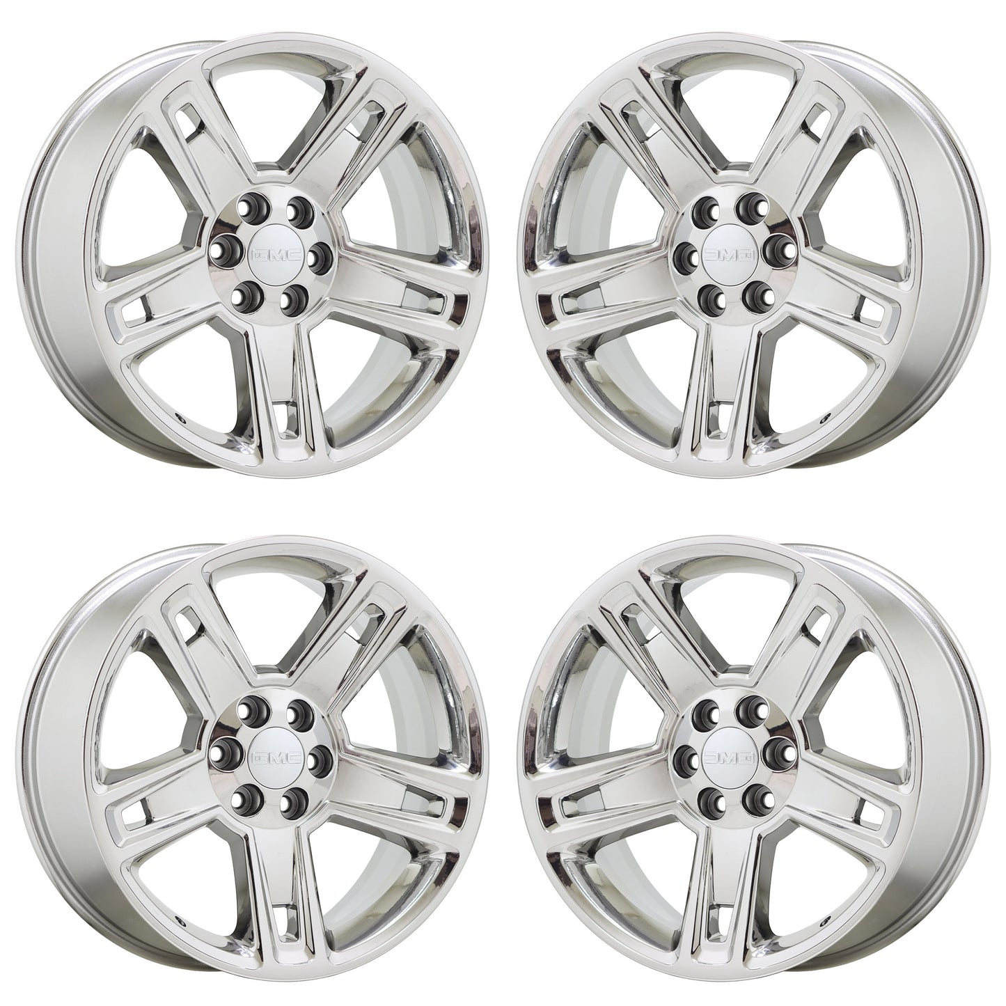22" Silverado Tahoe Sierra Escalade Bright Chrome wheels Factory OEM set 5664