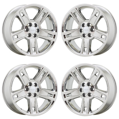 22" Silverado Tahoe Sierra Escalade Bright Chrome wheels Factory OEM set 5664