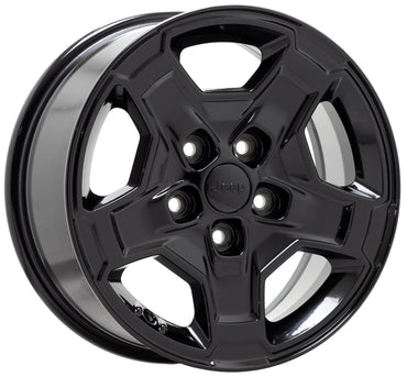17" Jeep Gladiator Mojave Wrangler Gloss Black wheels rims Factory OEM set5 9259