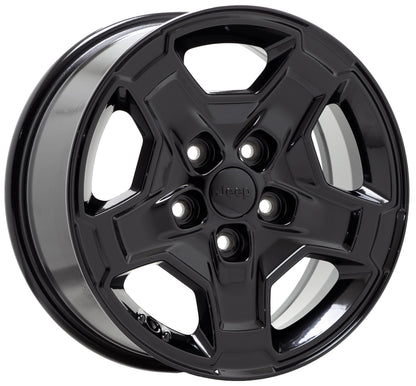 17" Jeep Gladiator Mojave Wrangler Gloss Black wheels rims Factory OEM set5 9259