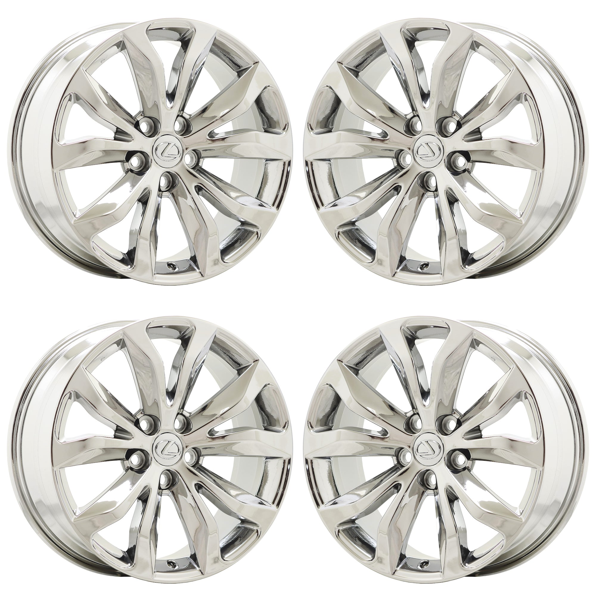 18" Lexus Turbo NX NX200t NX300h Bright Chrome wheels rims OEM set 74335