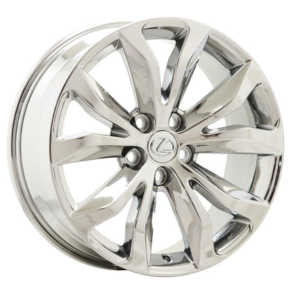 18" Lexus Turbo NX NX200t NX300h Bright Chrome wheels rims OEM set 74335