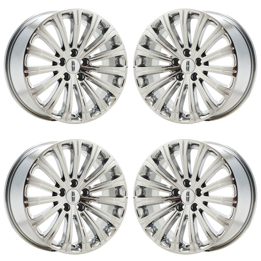 18" Lincoln MKX Bright Chrome wheels rims Factory OEM set 3851