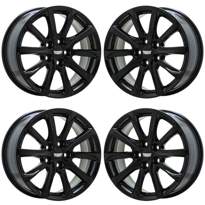 18" Cadillac XT4 Gloss Black wheels rims Factory OEM set 4822