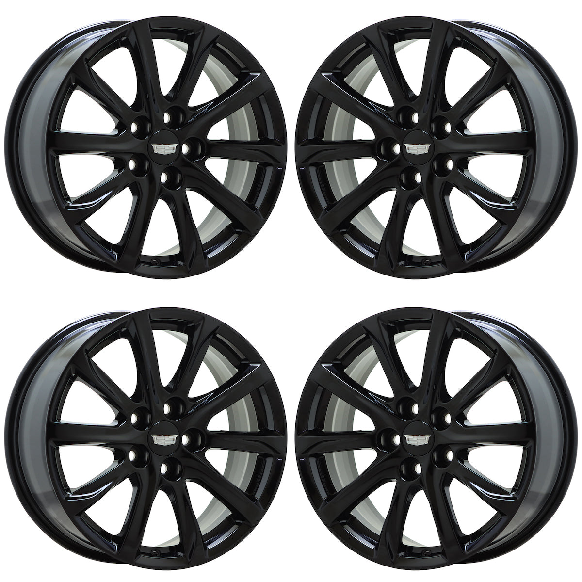 18" Cadillac XT4 Gloss Black wheels rims Factory OEM set 4822