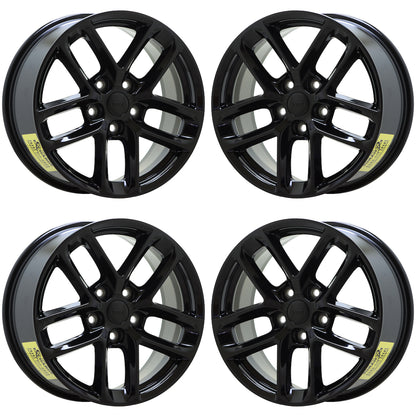 18" Jeep Grand Cherokee Gloss Black wheels rim Factory OEM set 9286 EXCHANGE