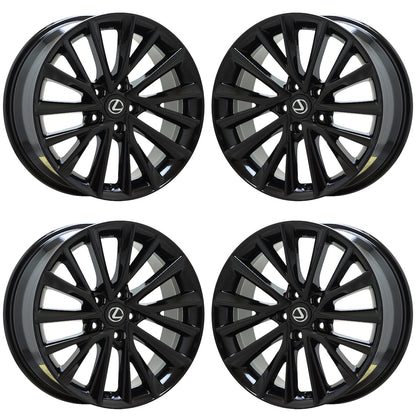 18" Lexus NX250 NX350 Gloss Black wheels rims Factory OEM set 74409 EXCHANGE