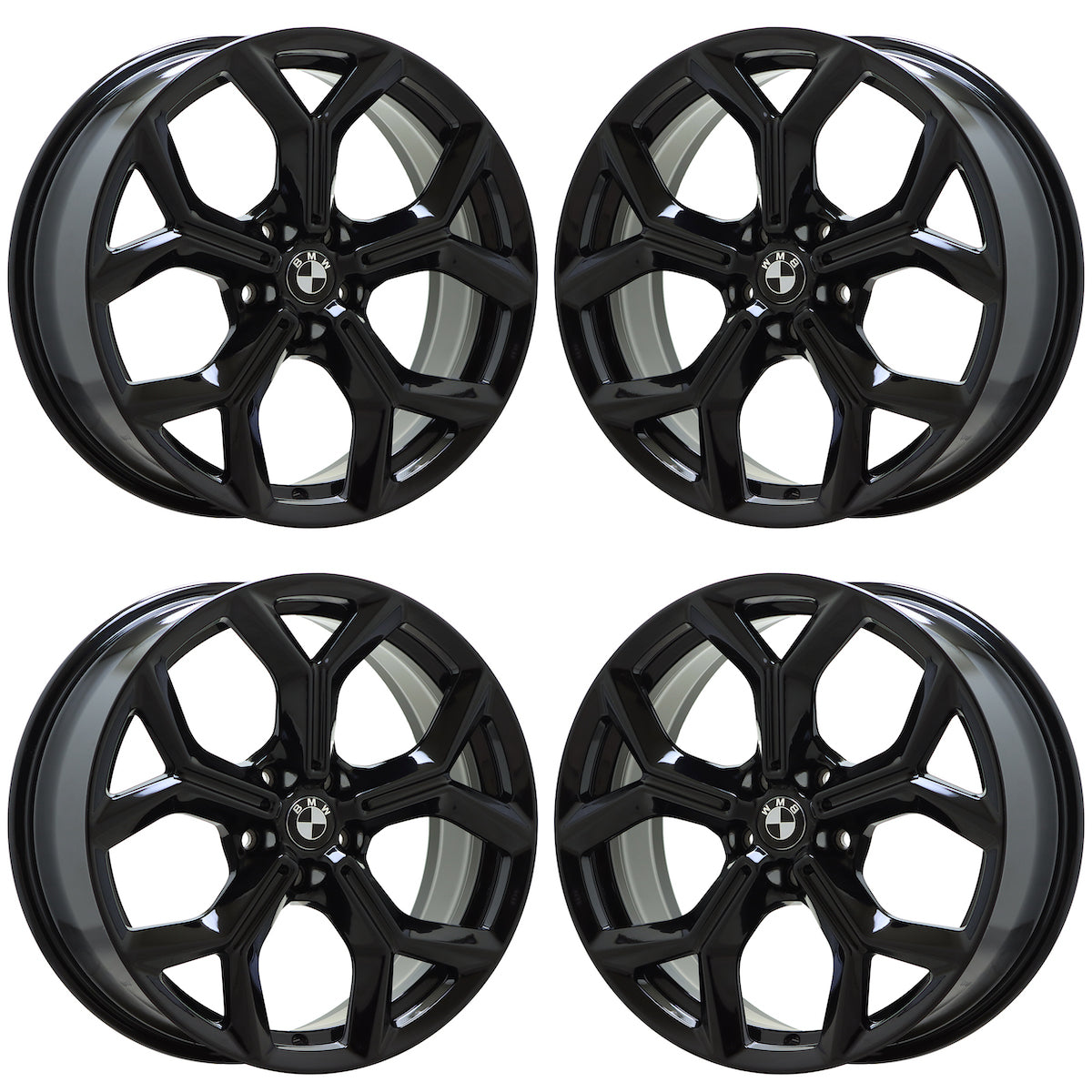 19" BMW X3 X4 Gloss Black wheels rims Factory OEM set 86529