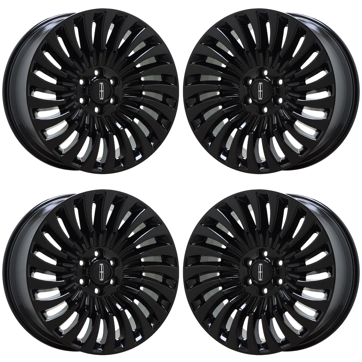 22" Lincoln Navigator Gloss Black wheels rims Factory OEM set 10179