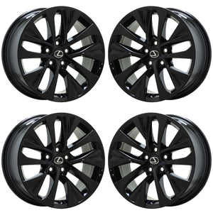 18" Lexus RX350 RX450 Gloss Black wheels rims Factory OEM set 74392