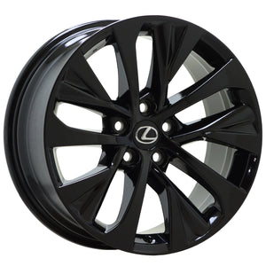 18" Lexus RX350 RX450 Gloss Black wheels rims Factory OEM set 74392