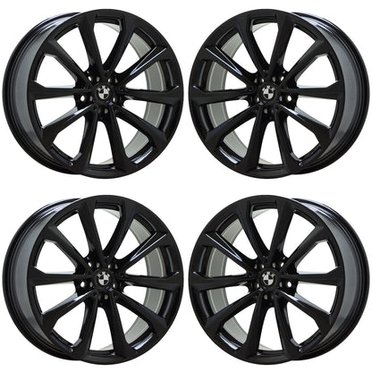 20" BMW X7 Gloss Black wheels rims Factory OEM set 86530 EXCHANGE