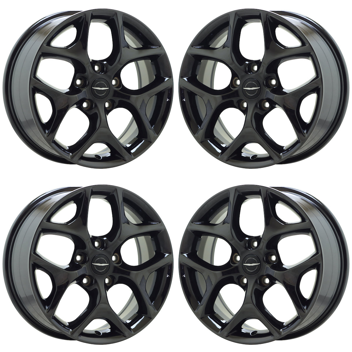 18" Chrysler Pacifica Black Chrome wheels rims Factory OEM set 2593