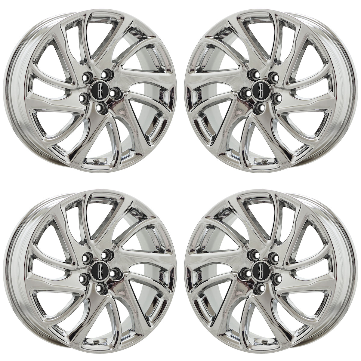 18" Lincoln Corsair Bright Chrome wheels rims Factory OEM 10247 EXCHANGE