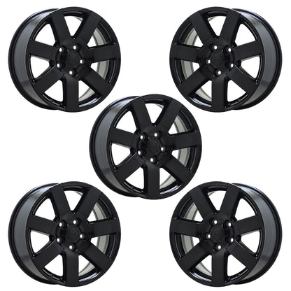 18" Jeep Wrangler Gloss Black wheels rims Factory OEM set5 9115