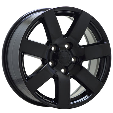 18" Jeep Wrangler Gloss Black wheels rims Factory OEM set5 9115