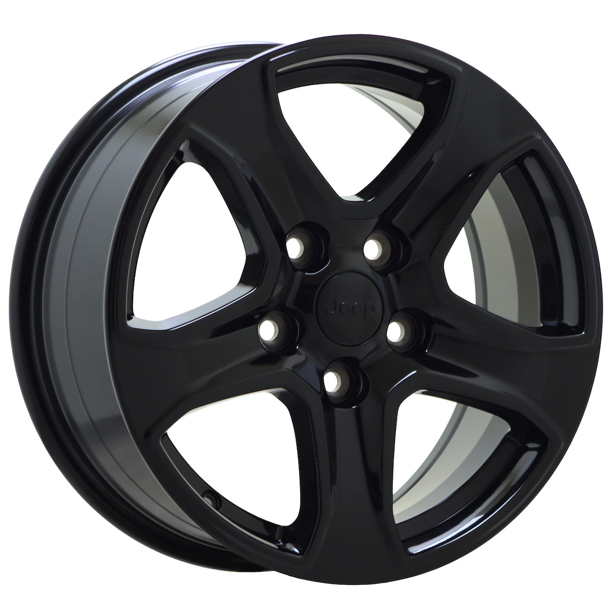 17" Jeep Wrangler Gloss Black wheels rims Factory OEM set 5 9217 EXCHANGE