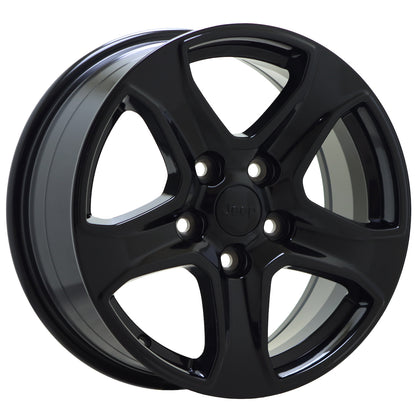 17" Jeep Wrangler Gloss Black wheels rims Factory OEM set 5 9217 EXCHANGE