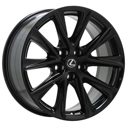 19" Lexus GS350 GS450 Gloss Black wheels rims Factory OEM set 74296
